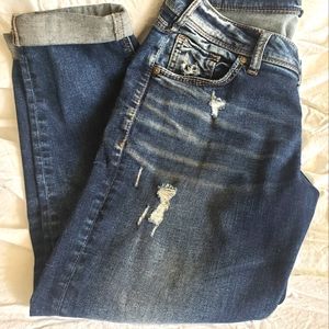 Silver Boyfriend Jeans